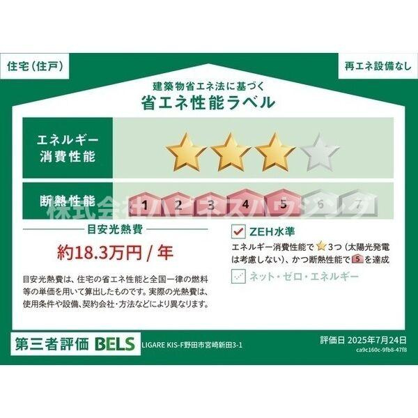 Kolet野田愛宕～コレットノダアタゴ～の省エネ性能ラベル