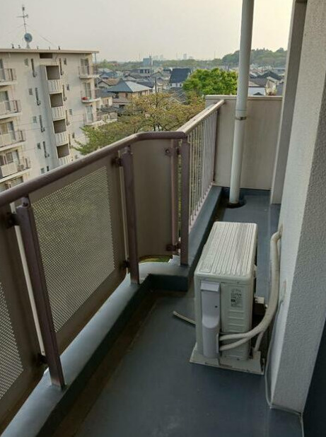 戸頭第一住宅6号棟のバルコニー
