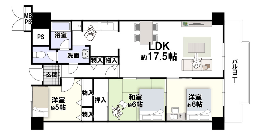 朝日プラザ千里北D棟の間取り