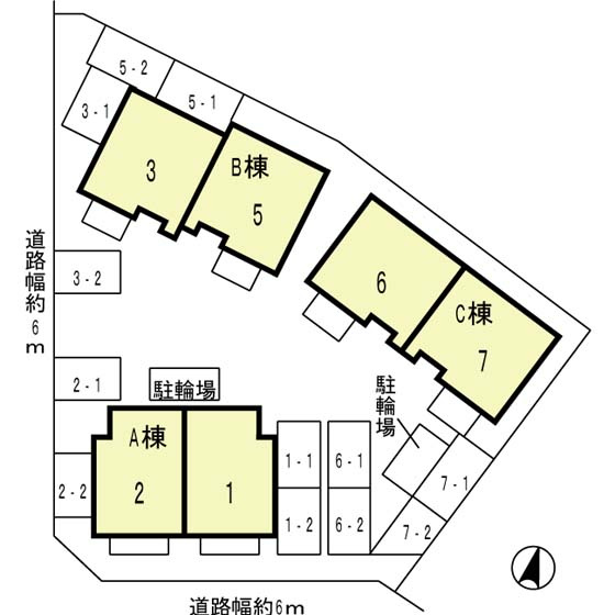 レイク・ビュー鴻池の区画図