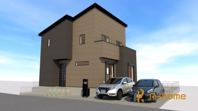 龍ケ崎市久保台2丁目第1期　新築戸建て　1号棟の外観パース|近隣の同仕様完成物件をご見学いただけます♪