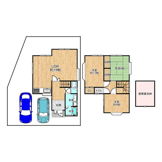 【間取り】 | 高槻市大塚町2丁目　戸建