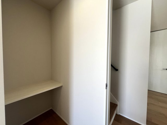 電車好きにはたまらない！バルコニーから電車を見下ろせる【金沢区片吹新築戸建】の収納|収納のためのスペースです