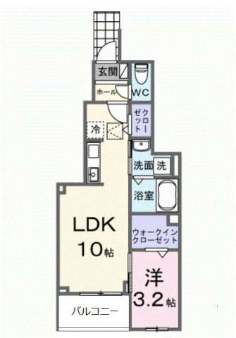 西東京市柳沢５丁目のアパートの間取り