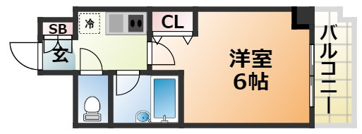 エスリード三宮フラワーロードの間取り