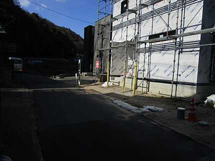 安佐南区上安７丁目の前面道路含む現地写真