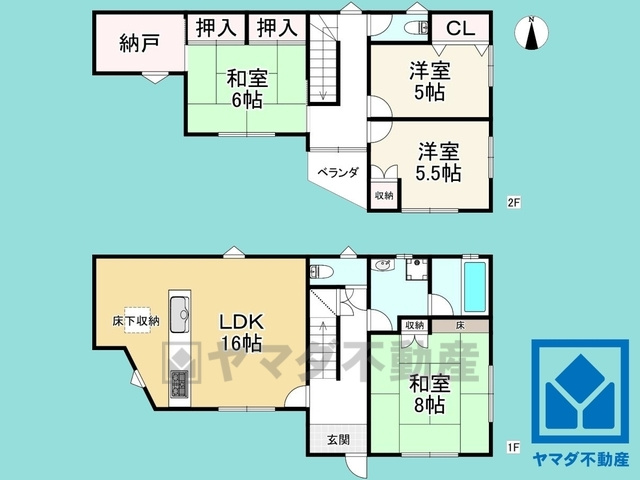 西宮市瓦林町の間取り