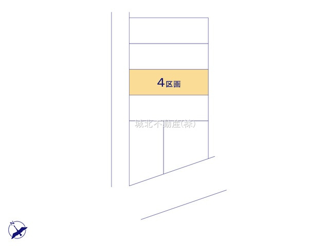 杉並区宮前2丁目 全6区画4区画の区画図|100.00㎡