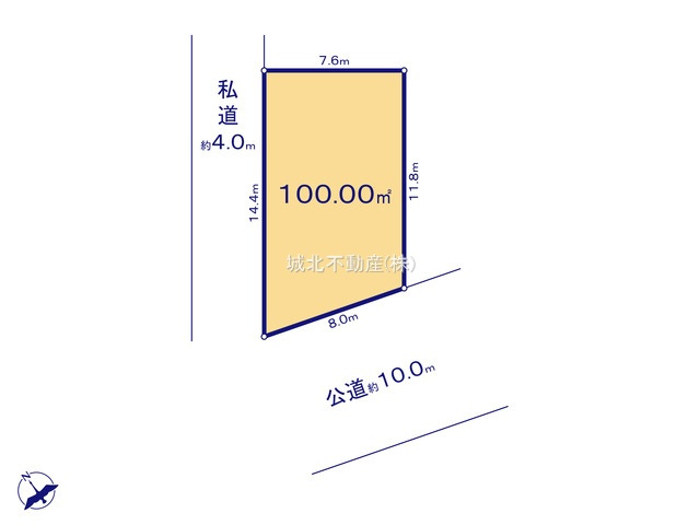 杉並区宮前2丁目 全6区画4区画の土地図
