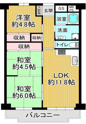 【間取り】 | ドムール北市岡