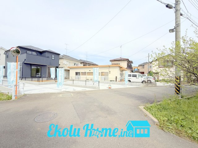 瑞穂町箱根ケ崎池廻り第4　全2棟　1号棟の前面道路含む現地写真|2026年4月撮影