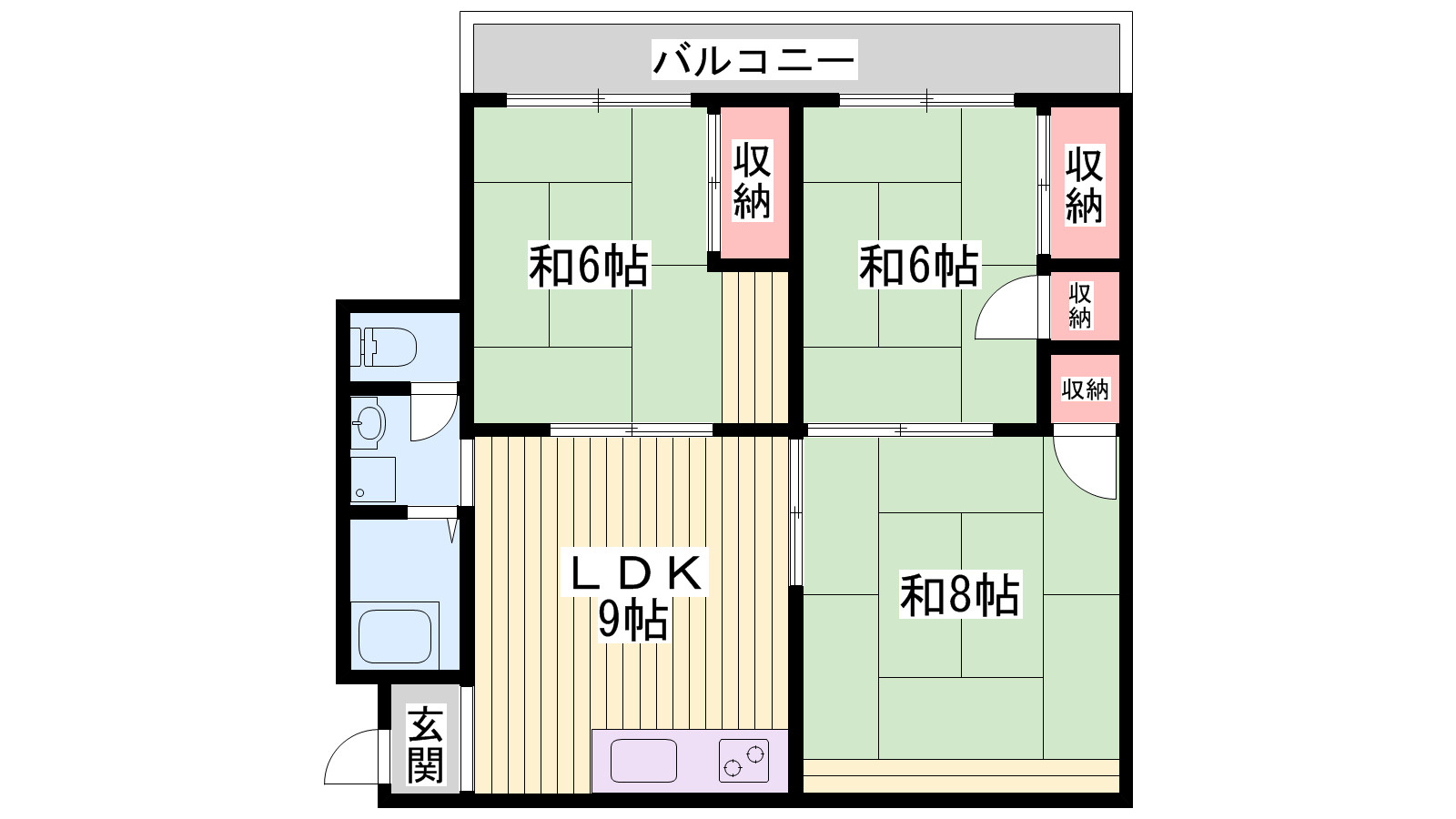 コーポ博の間取り
