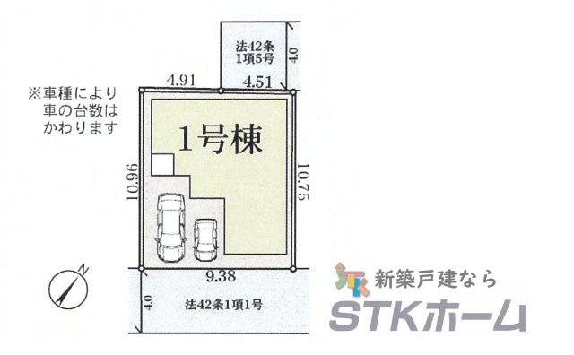 仲介手数料無料　鴻巣市人形4丁目114-12　新築戸建　全１棟の区画図
