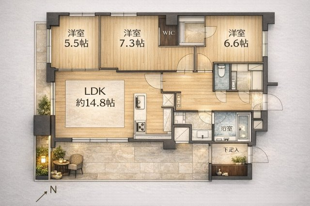 【間取り】 | マンション広尾台