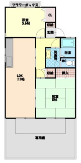 【間取り】 | コーポマルハC棟