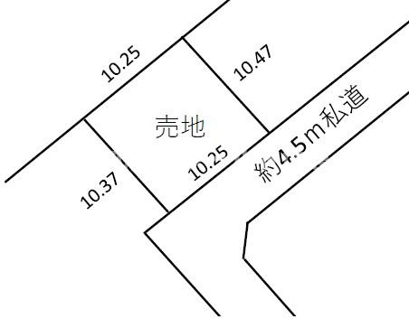 【建築条件なし】入間市上小谷田の土地図