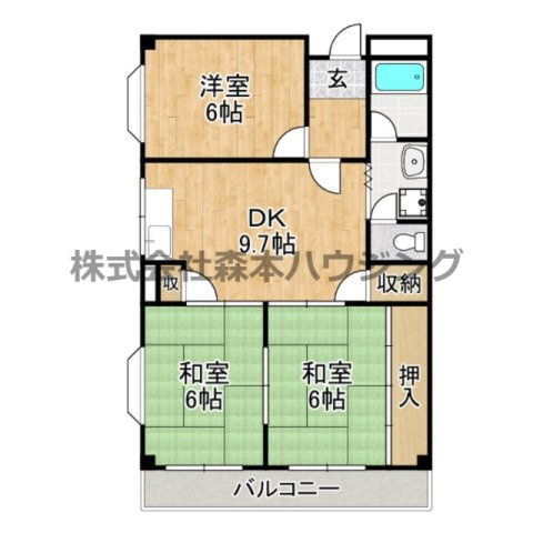 【間取り】 | 　メゾンサンガ