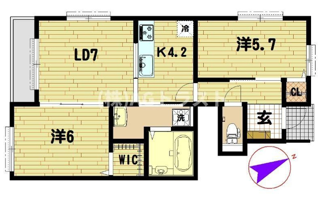 【間取り】 | アムール久喜Ａ棟