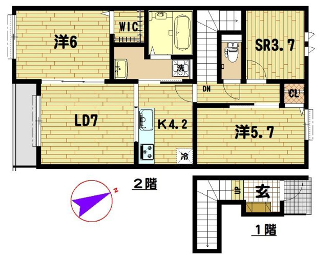 【間取り】 | アムール久喜Ａ棟