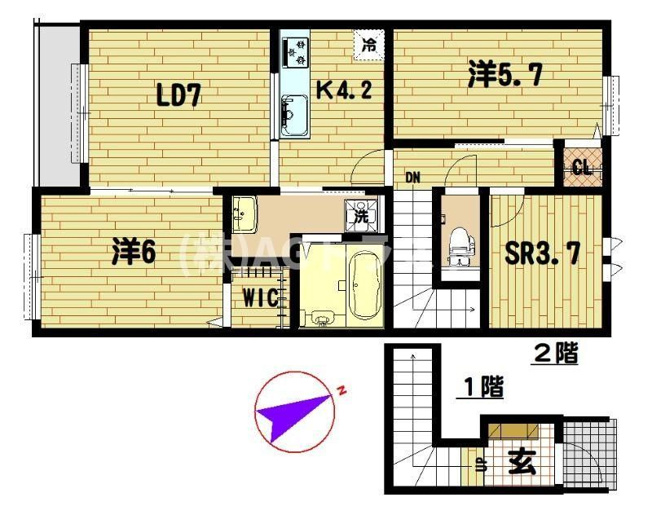 【間取り】 | アムール久喜Ａ棟