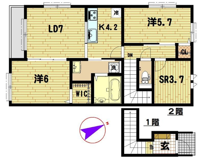 【間取り】 | アムール久喜Ａ棟