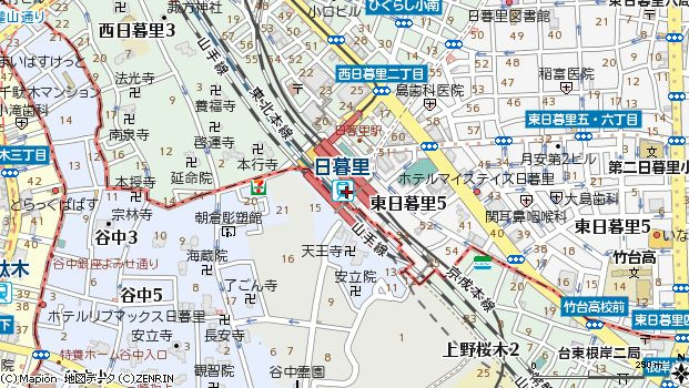 コスモリード日暮里レジデンスの地図