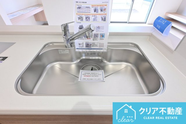 【キッチン】 | 大泉町第6仙石　リーブルガーデン | お手入れしやすいステンレスシンク♪丈夫でキレイが長持ちします！
