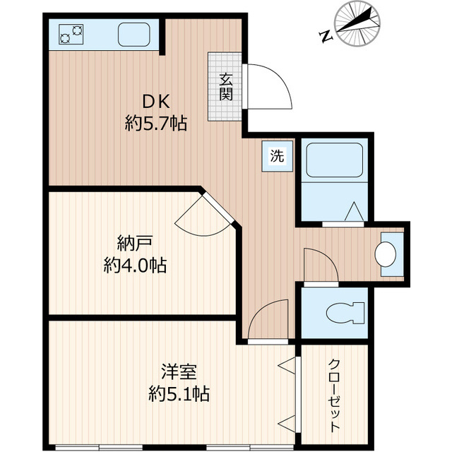 上福岡アパートの間取り