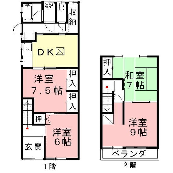 岐阜市則武東２丁目の一戸建ての間取り