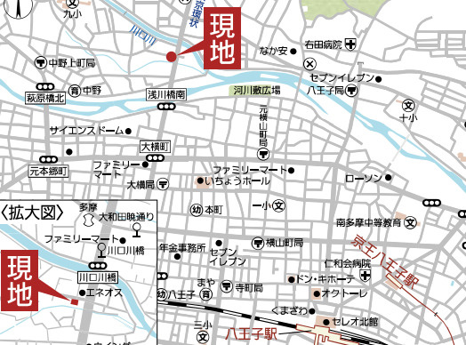 祝　成約済み　八王子市　中野上町　新築戸建て　３５期の地図|～仲介手数料無料☆八王子ひなた不動産～八王子市中野上町　新築戸建て