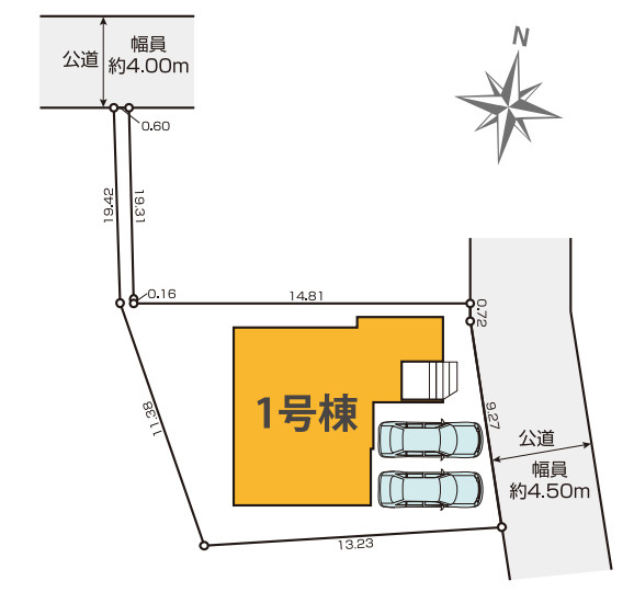 『八王子市新築戸建て』八王子市長房町123-3【仲介手数料無料】　８期の区画図|～仲介手数料無料☆八王子ひなた不動産～八王子市長房町　新築戸建て