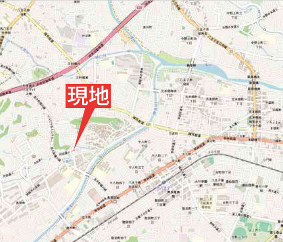 『八王子市新築戸建て』八王子市長房町123-3【仲介手数料無料】　８期の地図|～仲介手数料無料☆八王子ひなた不動産～八王子市長房町　新築戸建て