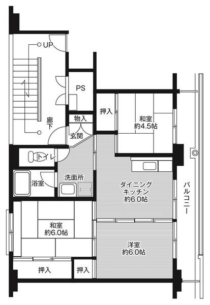 ビレッジハウス西本郷1号棟の間取り