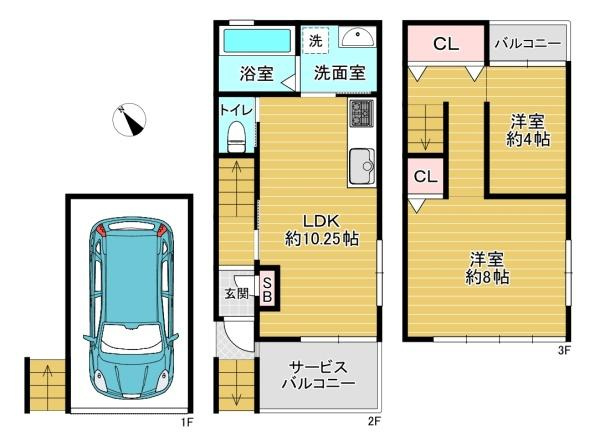 【間取り】 | 門真市四宮3丁目　中古戸建