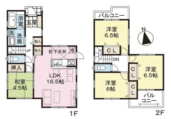 ファーストタウン矢田山町 ２号地 ／新築一戸建の間取り
