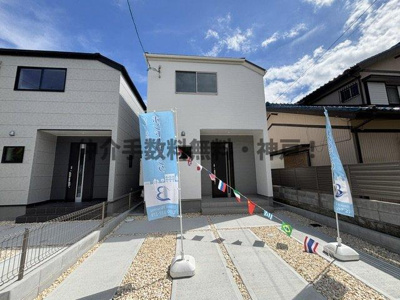 【外観】 | 神戸市須磨区白川台3丁目　新築戸建1号棟　仲介手数料無料！ | 外観もきれいです