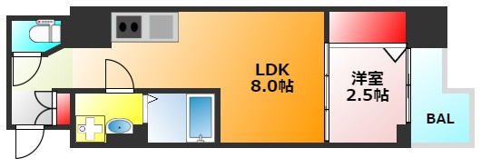 セレニテ難波プリエの間取り|現状有姿