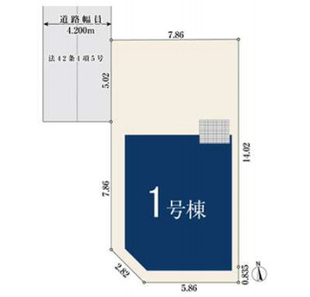 さいたま市北区日進町1728①　新築一戸建て　ミラスモシリーズ　01の区画図|１号棟