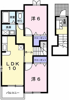 【間取り】 | ブルーメ野里Ｂ