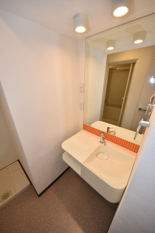 レジディア堺筋本町の洗面所