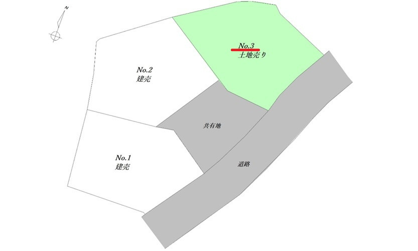 呉市吉浦西城町　土地の区画図