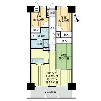 ライオンズマンション姫路市役所前の間取り