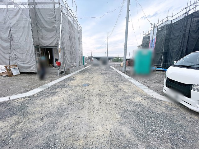 新築戸建・新築建売　郡山市安積町笹川第7　永盛小・安積中の前面道路含む現地写真