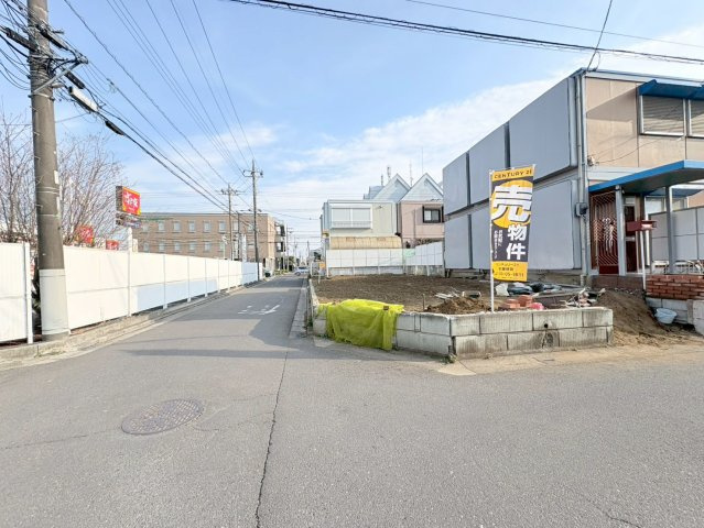 狭山市富士見1丁目　建築条件なし売地　「狭山市駅」徒歩9分　敷地32坪　【富士見小学区】の前面道路含む現地写真
