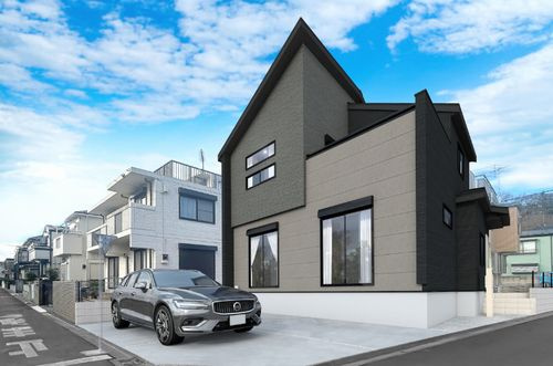 【外観】 | 【仲介手数料０円】相模原市南区東大沼2丁目　新築一戸建て | 外観パース　相模原市南区東大沼2丁目　新築一戸建て