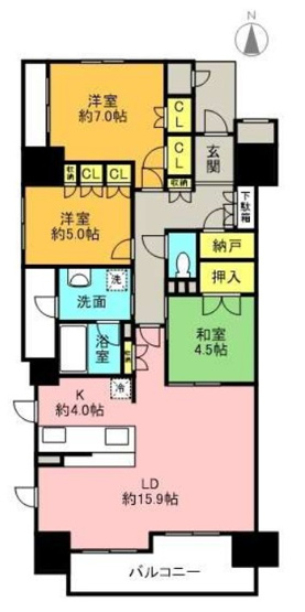 【間取り】 | プレミスト沼津大手町 中古マンション EM06109 | プレミスト沼津大手町　間取り図