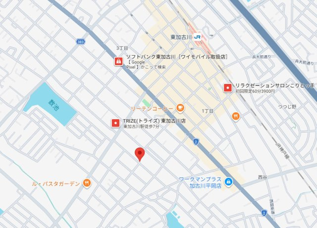 加古川市平岡町二俣　土地の地図