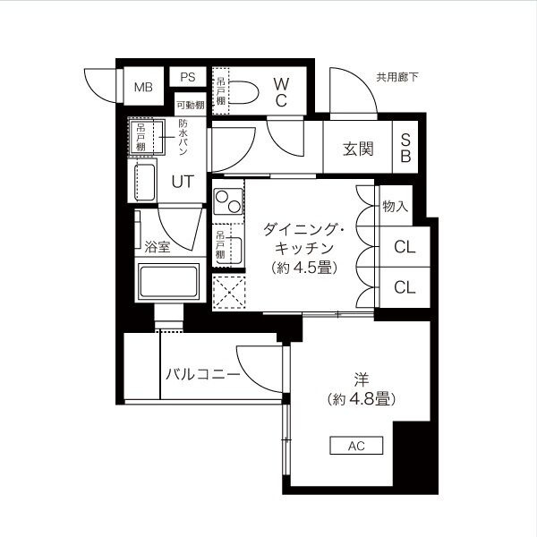 K-COURT谷町四丁目の間取り