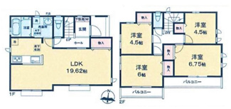 【間取り】 | 東大和高木5期・6期　全2棟　A号棟 | 東大和高木5期・6期　全2棟　A号棟