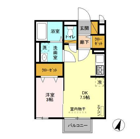 グランモア登戸 壱番館の間取り